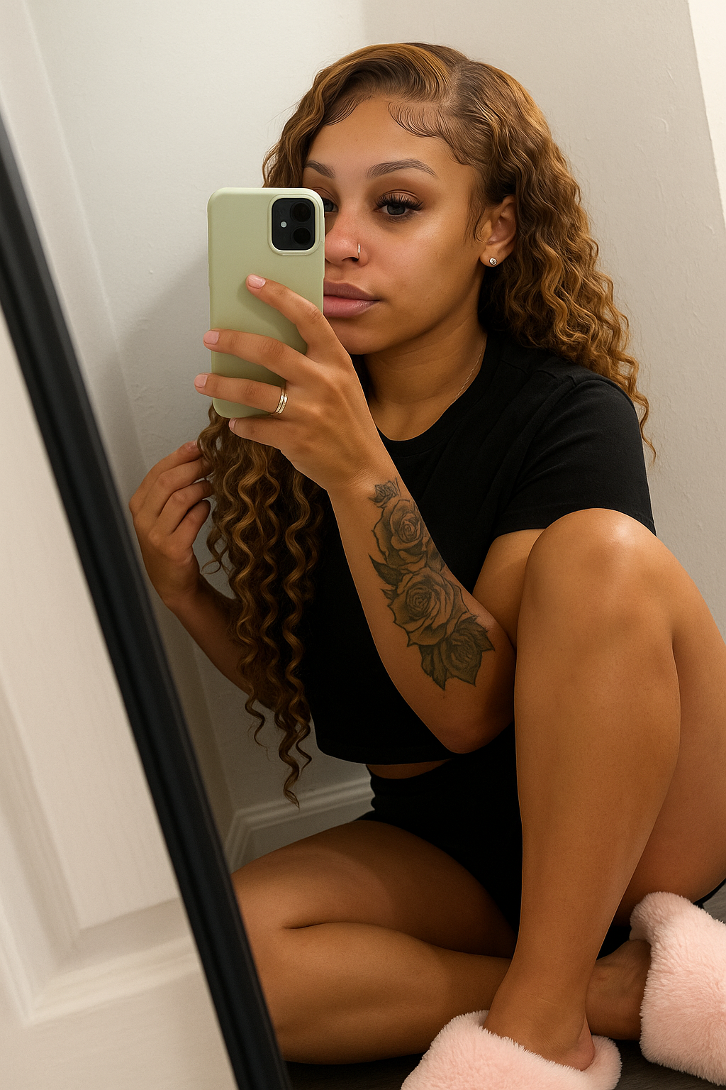 Ty sitting on the floor